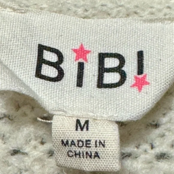 BIBI Floral Crochet Ruffle Flutter Sleeve Striped Cottagecore Sweater Blouse Top - Picture 9 of 11